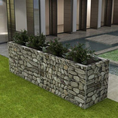 gabion metal planter box|gabion basket raised bed.